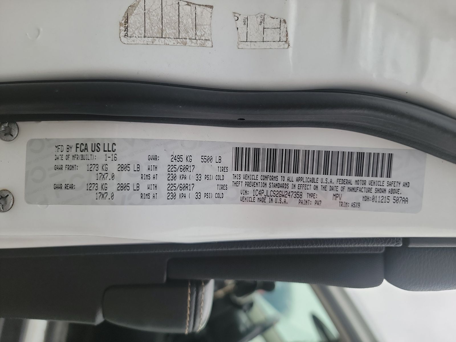 2016 Jeep Cherokee LATITUDE FWD