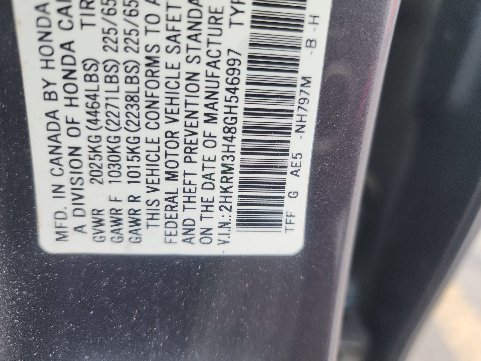 2016 Honda CR-V SE FWD