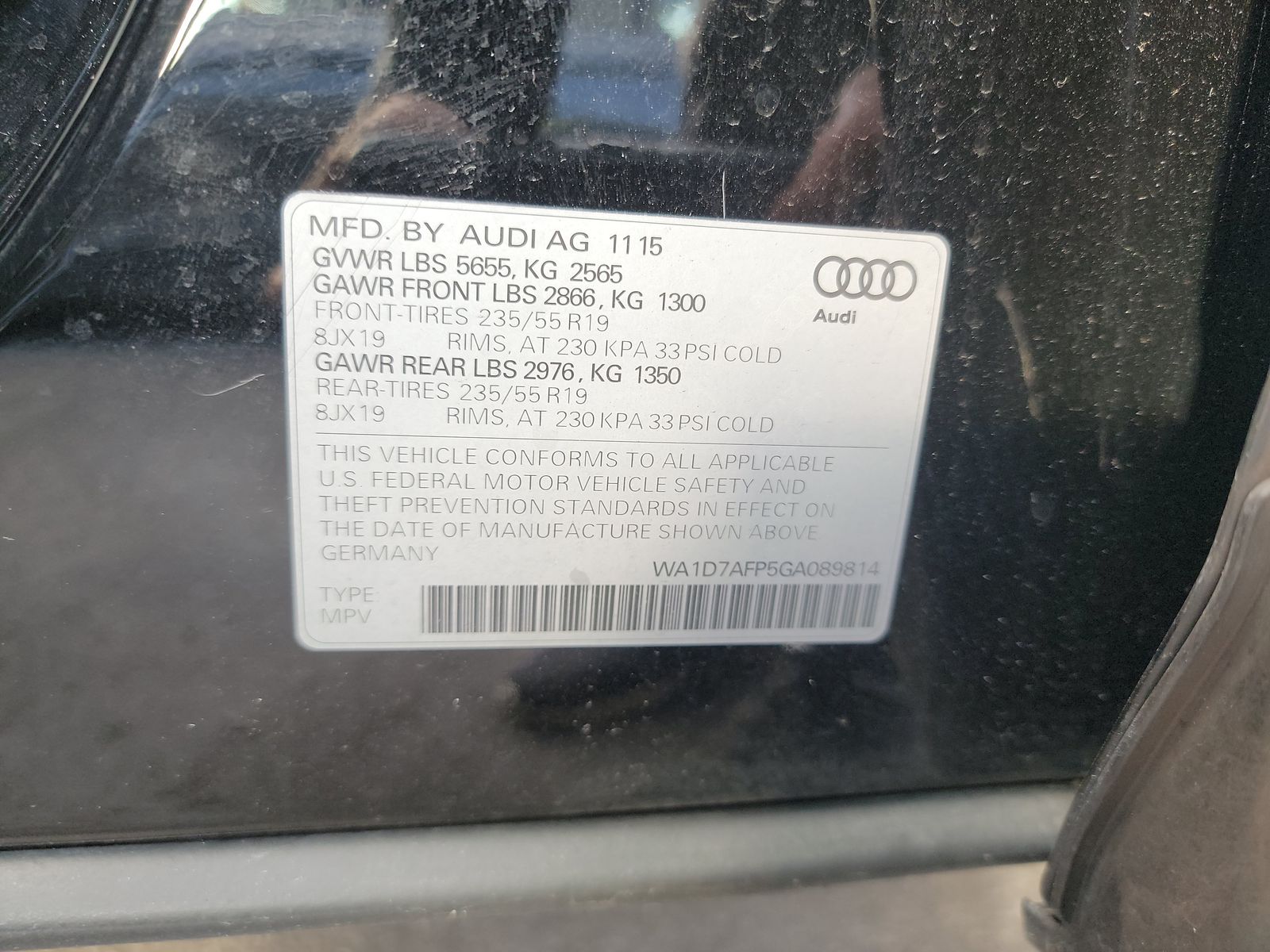 2016 Audi Q5 PREMIUM  AWD
