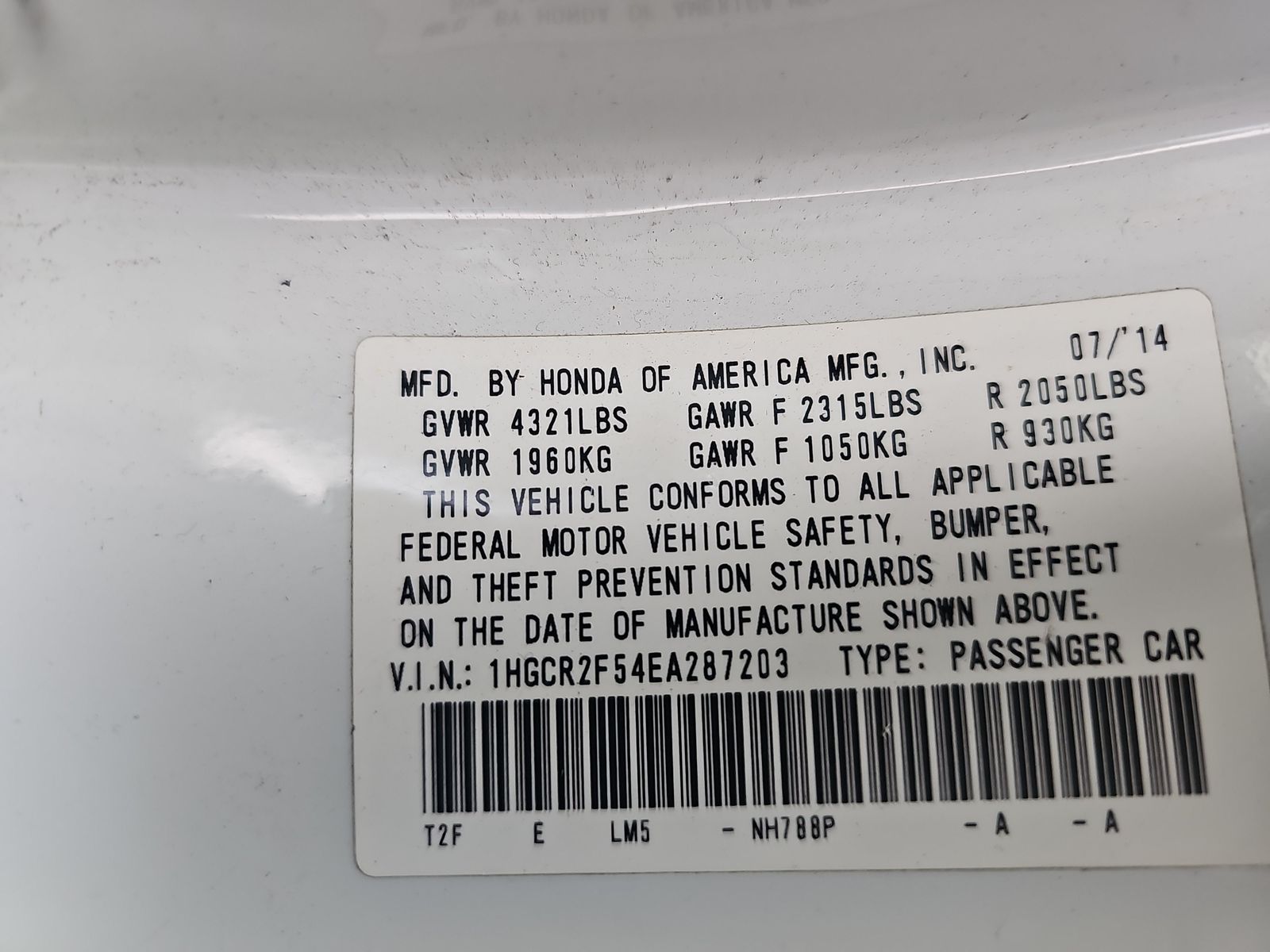 2014 Honda Accord SPORT FWD