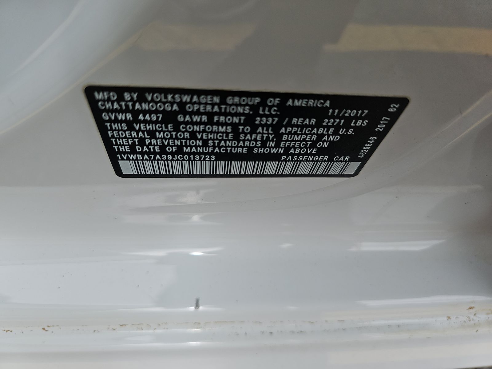 2018 Volkswagen Passat 2.0T SE FWD