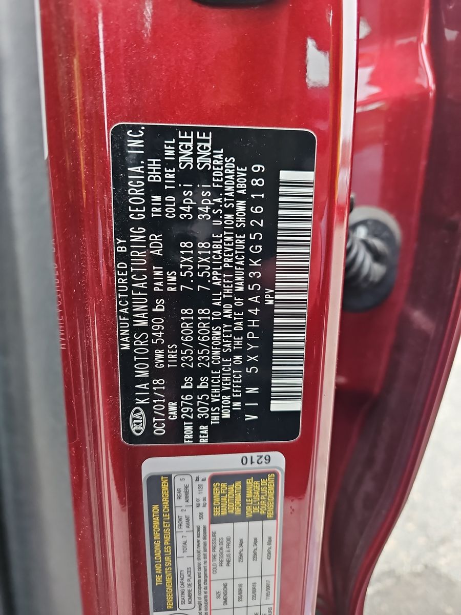 2019 Kia Sorento EX V6 FWD