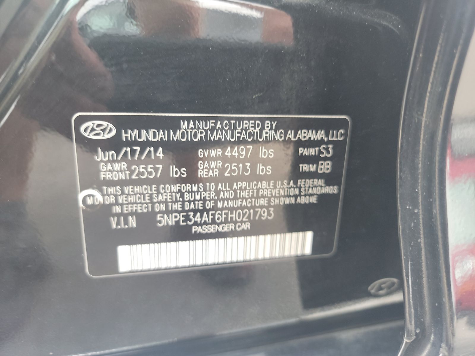 2015 Hyundai Sonata 2.4L LTD FWD