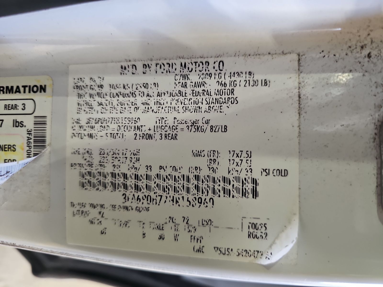 2017 Ford Fusion SE FWD