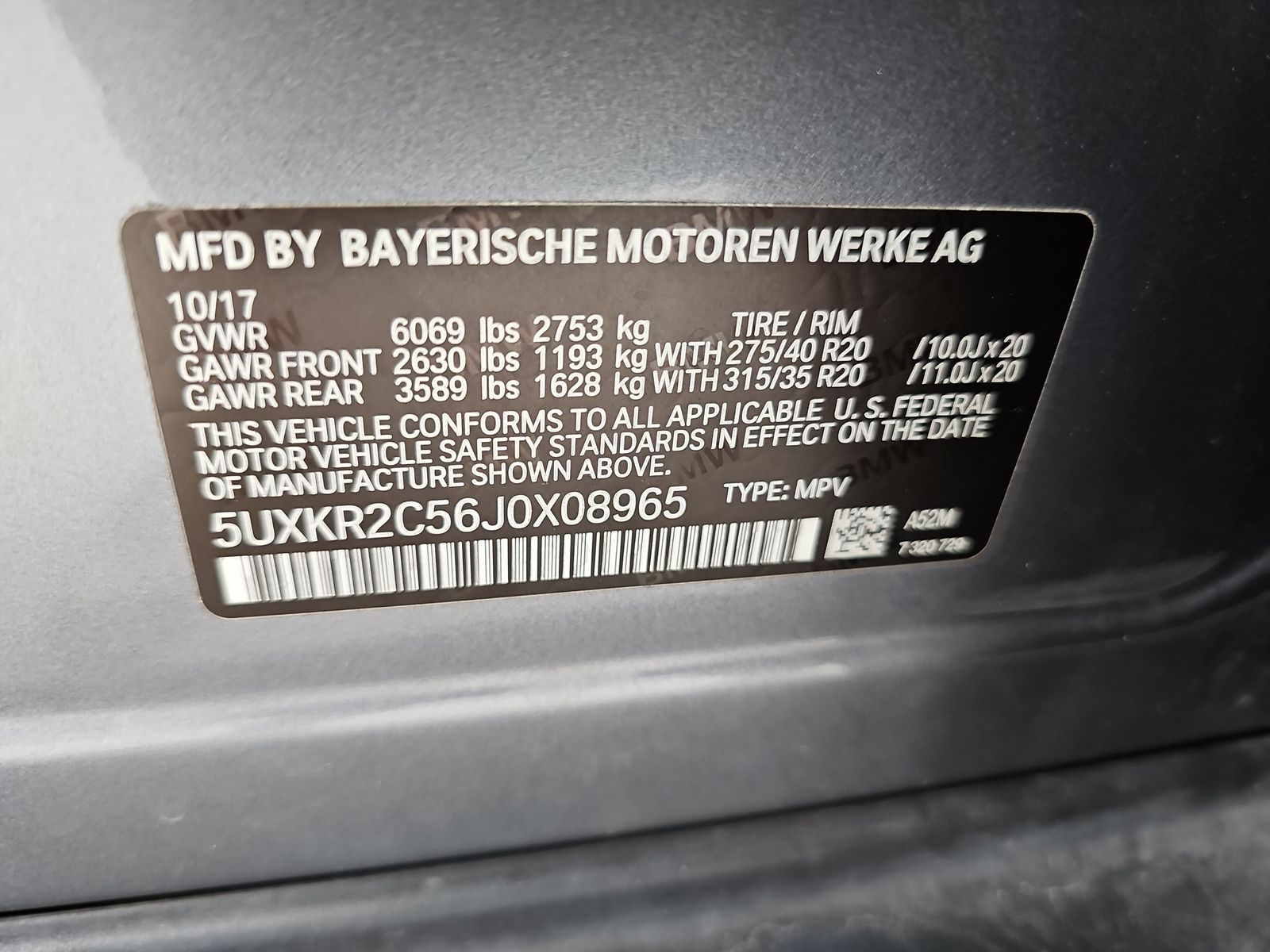 2018 BMW X5 35IS XLINE RWD