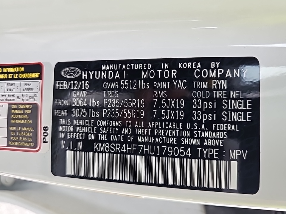2017 Hyundai Santa Fe SE ULTIMAT FWD
