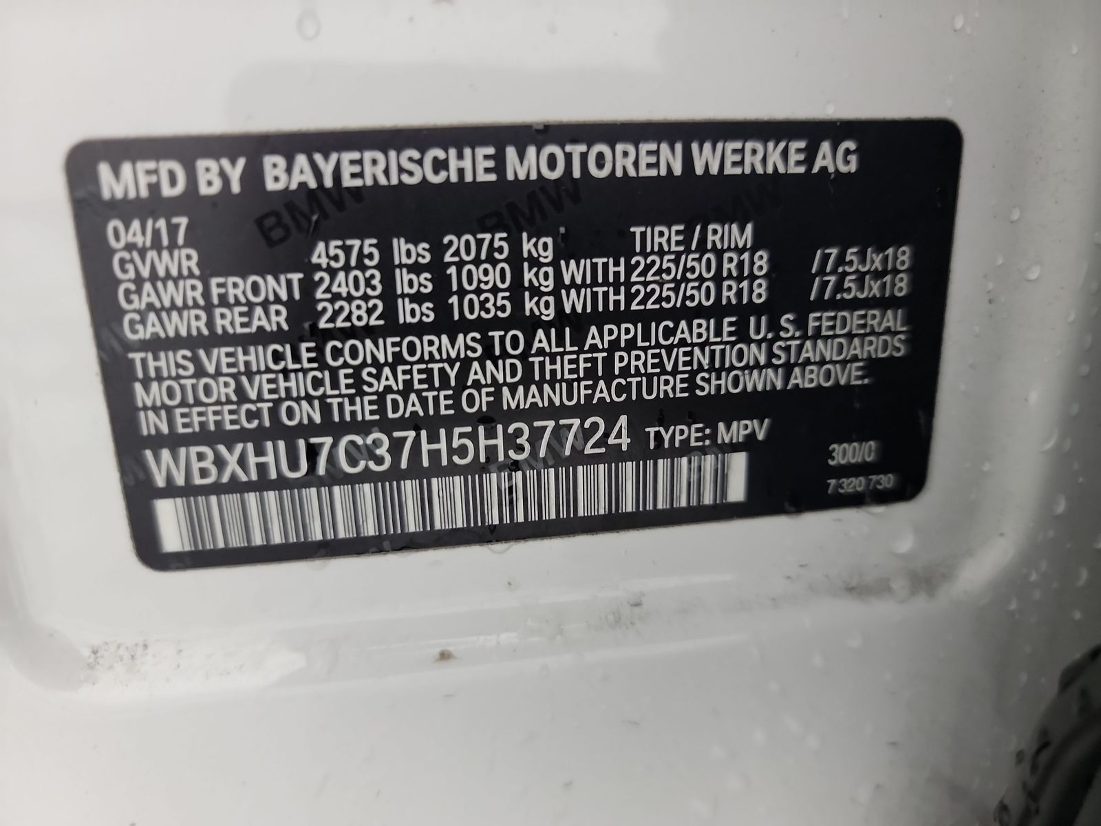 2017 BMW X1 28IS XLINE FWD