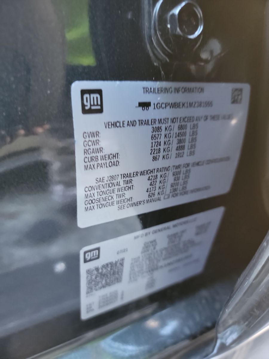 2021 Chevrolet Silverado 1500 CUSTOM RWD