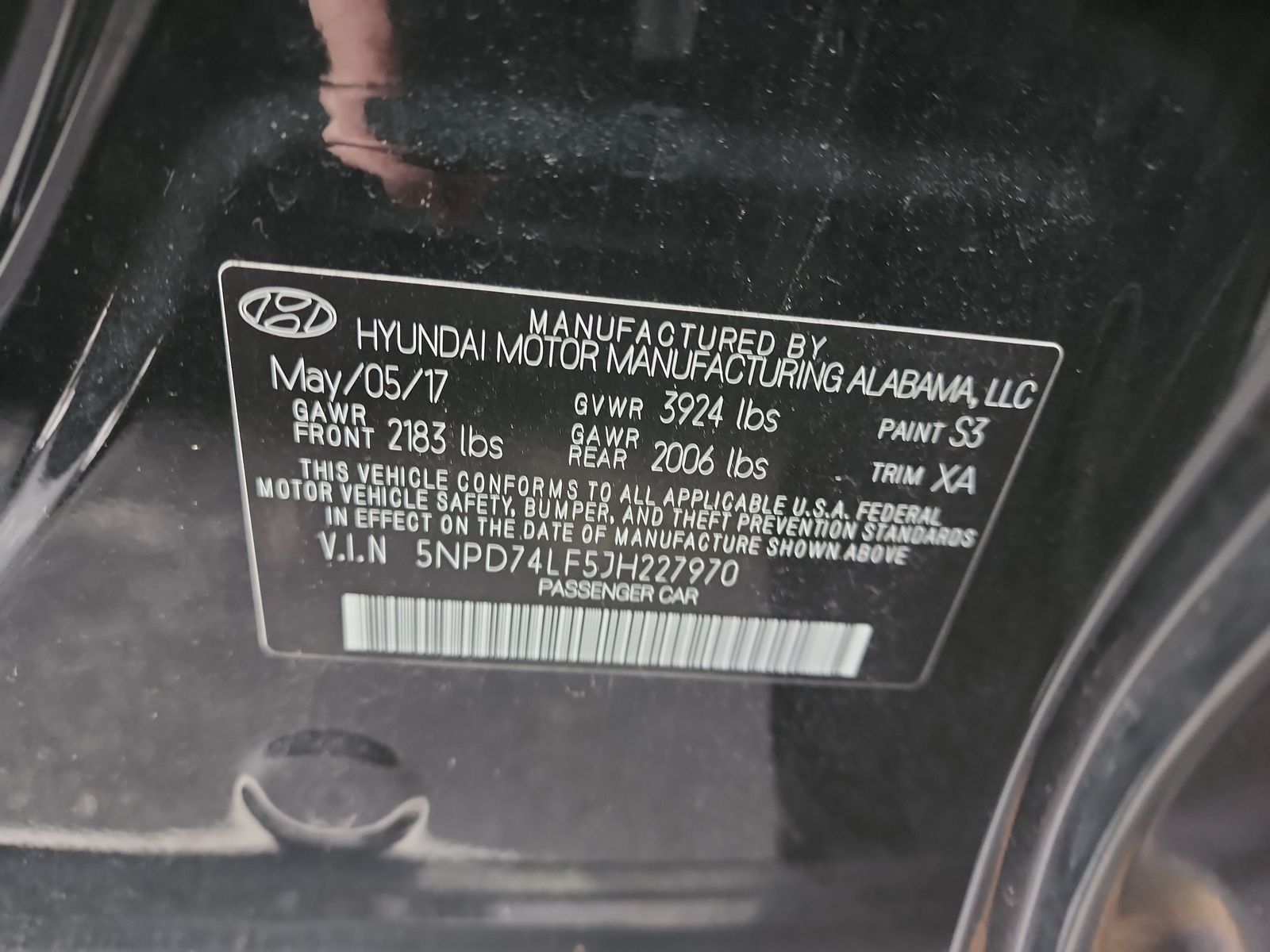 2018 Hyundai Elantra SE FWD