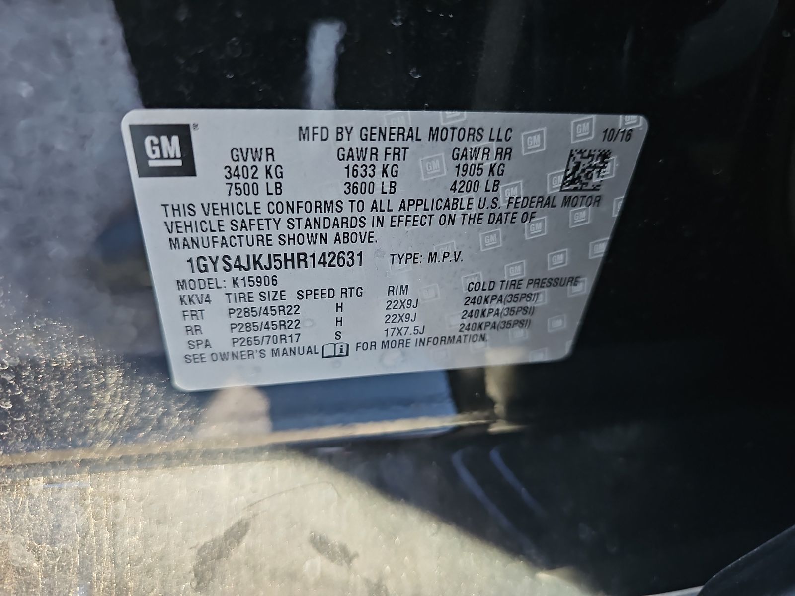 2017 Cadillac Escalade ESV PREM LUX AWD