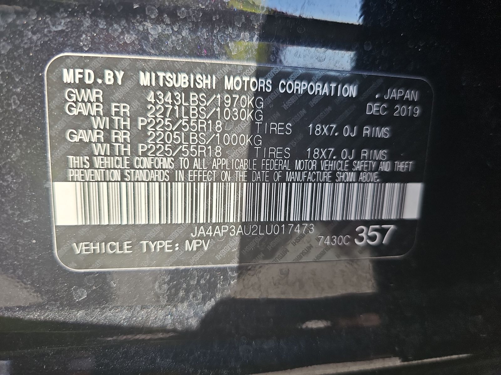 2020 Mitsubishi Outlander Sport SP 2.0 FWD