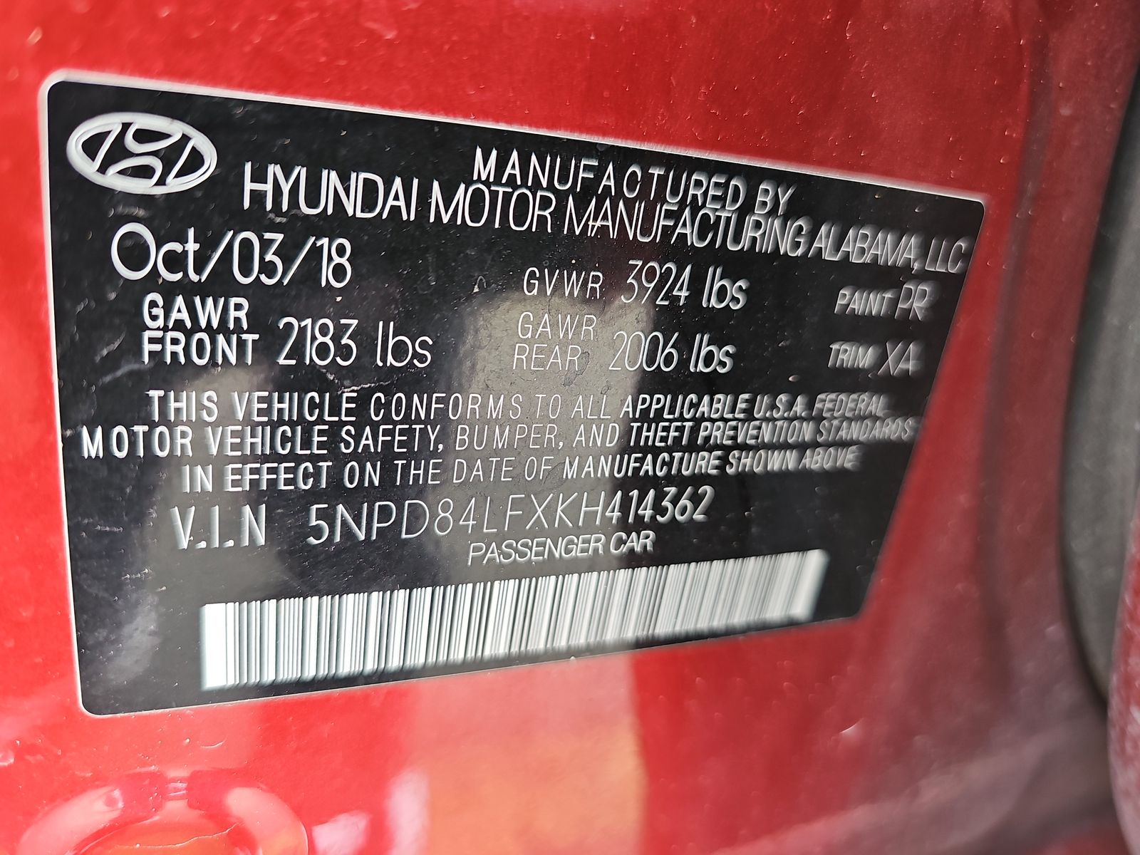 2019 Hyundai Elantra VALUE ED FWD