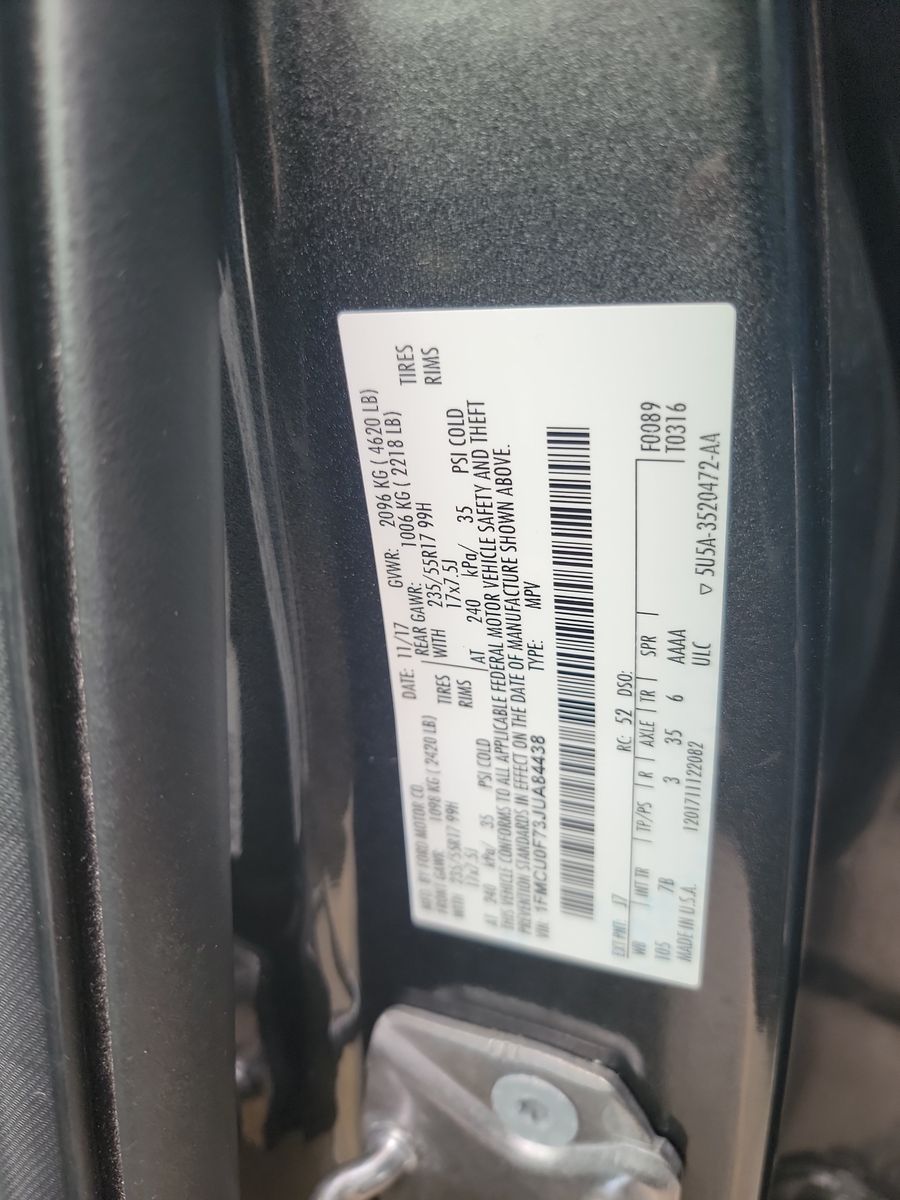2018 Ford Escape S FWD