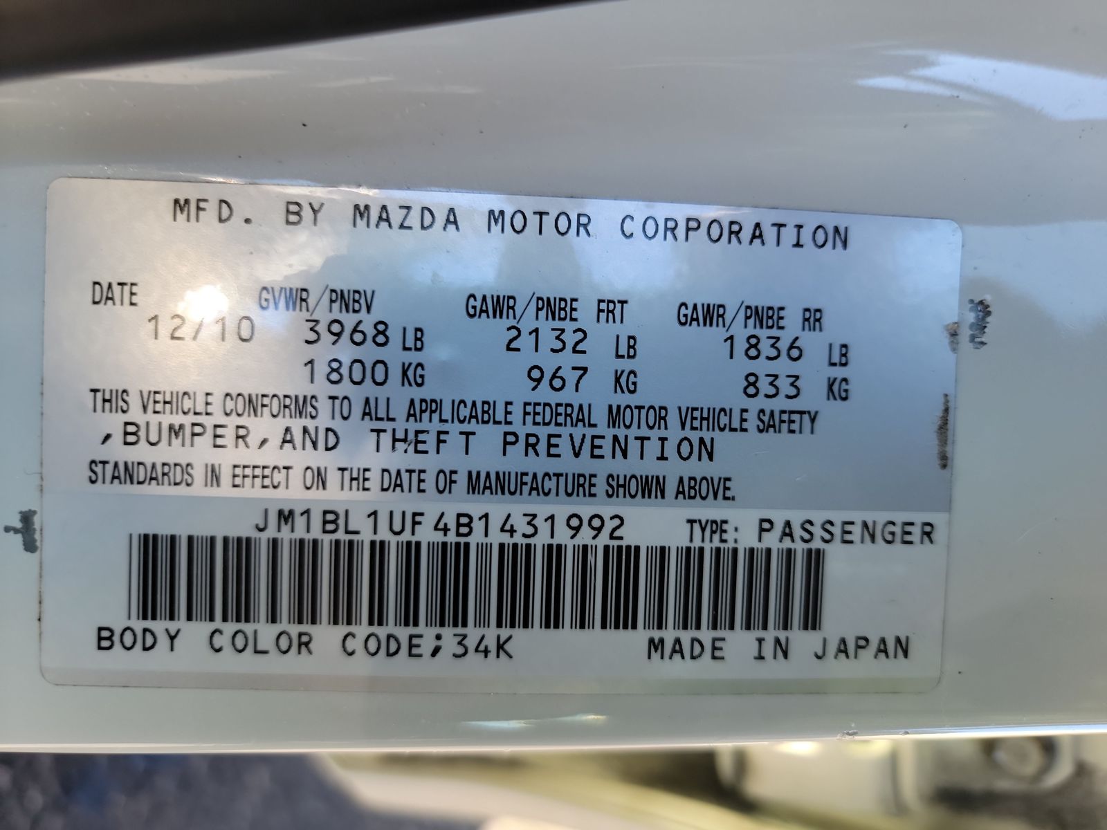 2011 MAZDA MAZDA3 I SPORT FWD
