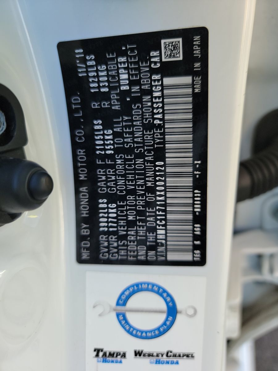 2019 Honda Civic EX-L FWD