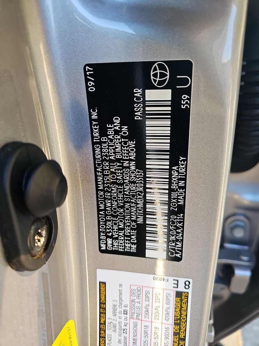 2018 Toyota C-HR XLE PREMIU FWD