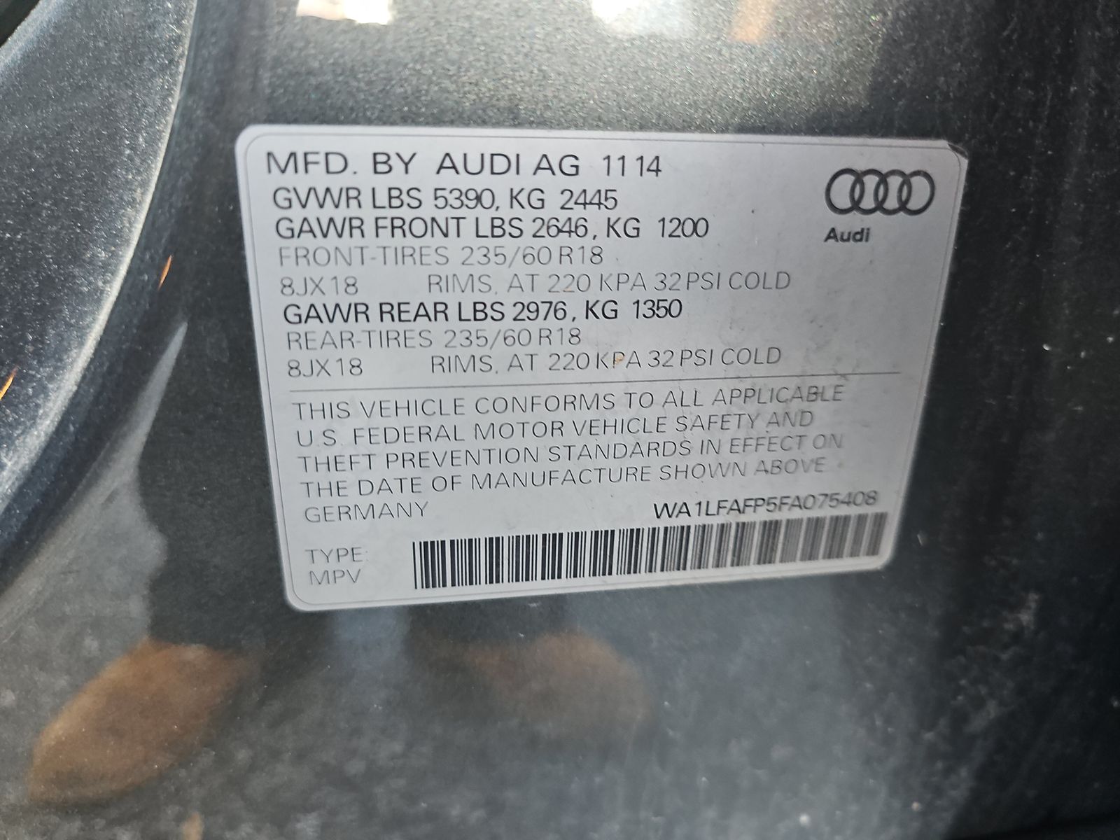 2015 Audi Q5 2.0T Premium Plus AWD