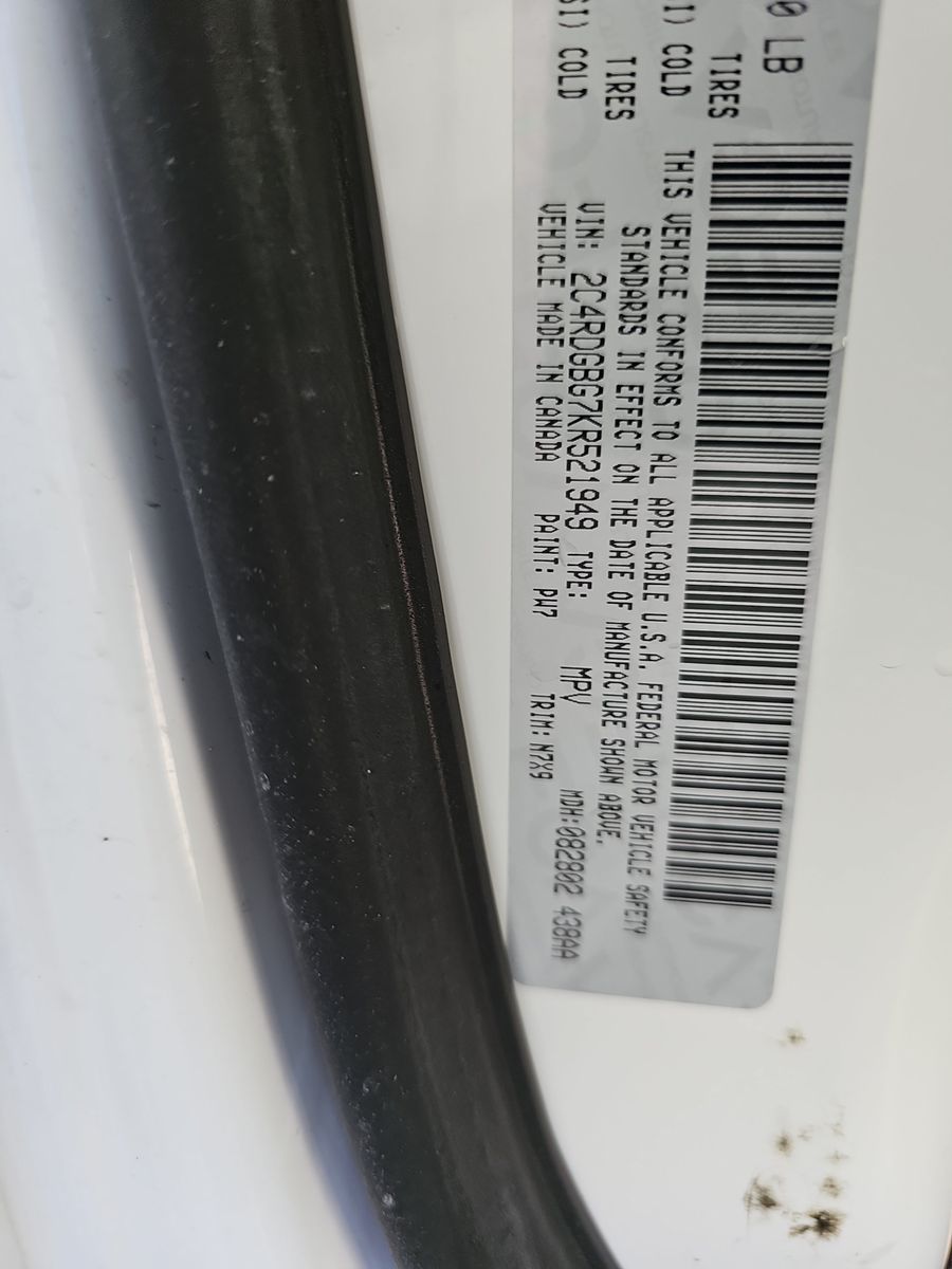 2019 Dodge Grand Caravan SE PLUS FWD