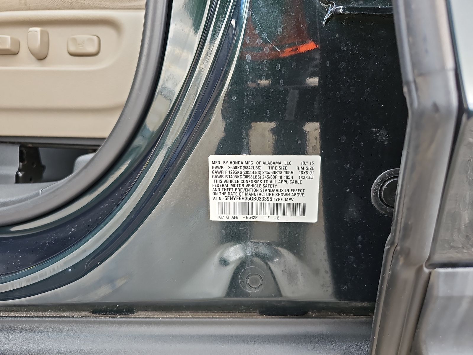 2016 Honda Pilot EX AWD