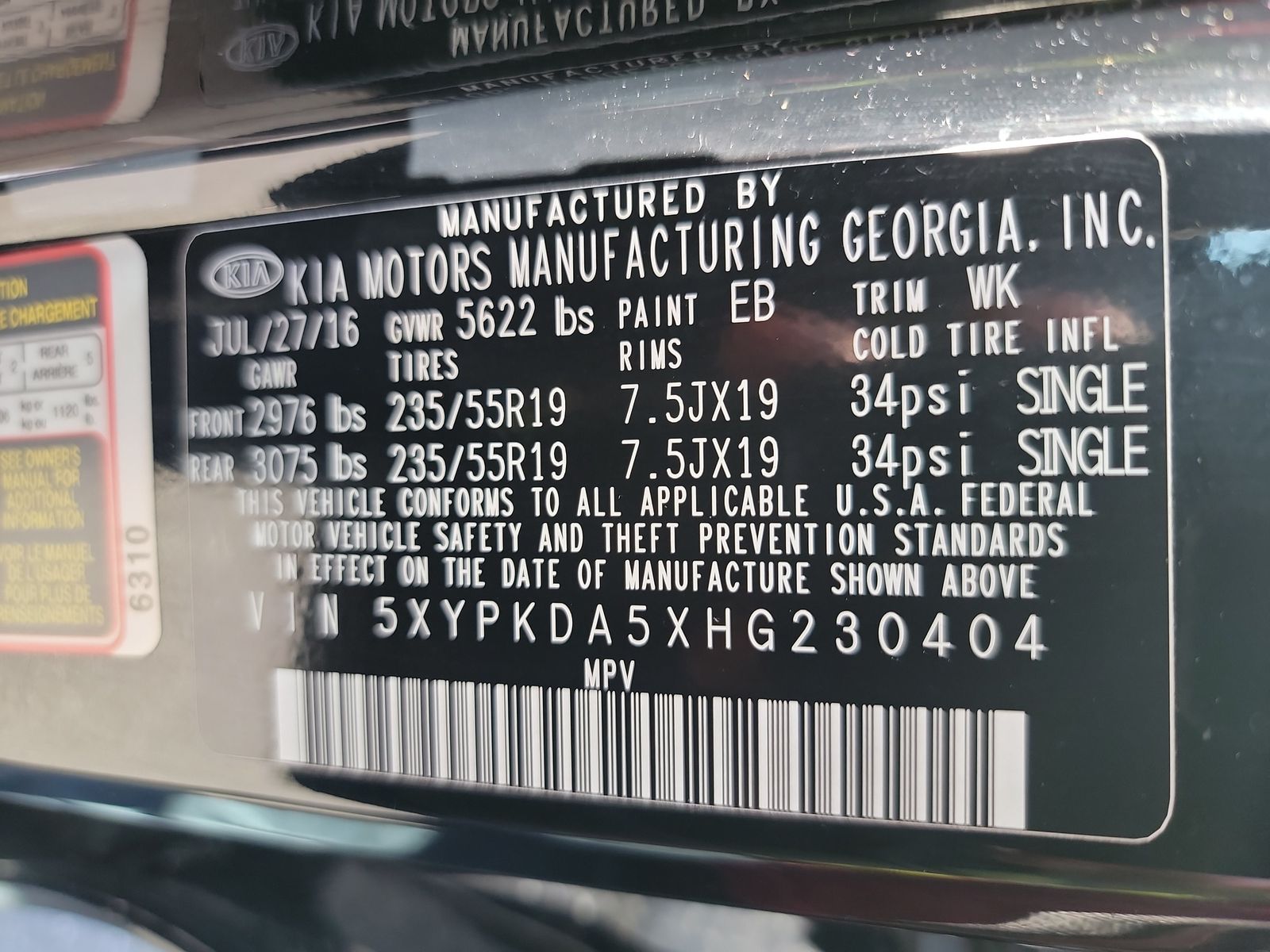 2017 Kia Sorento SXL V6 AWD