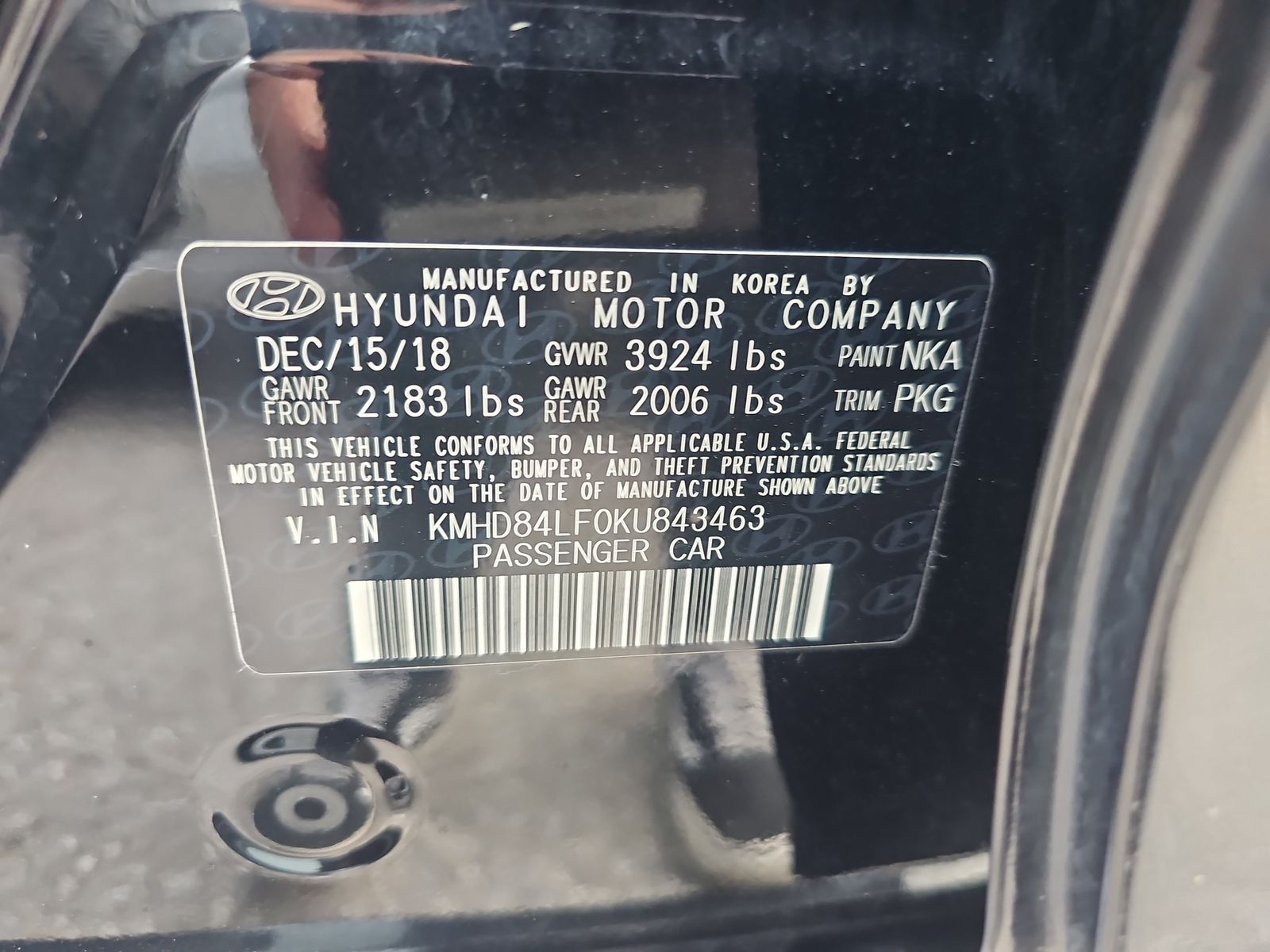 2019 Hyundai Elantra SEL FWD