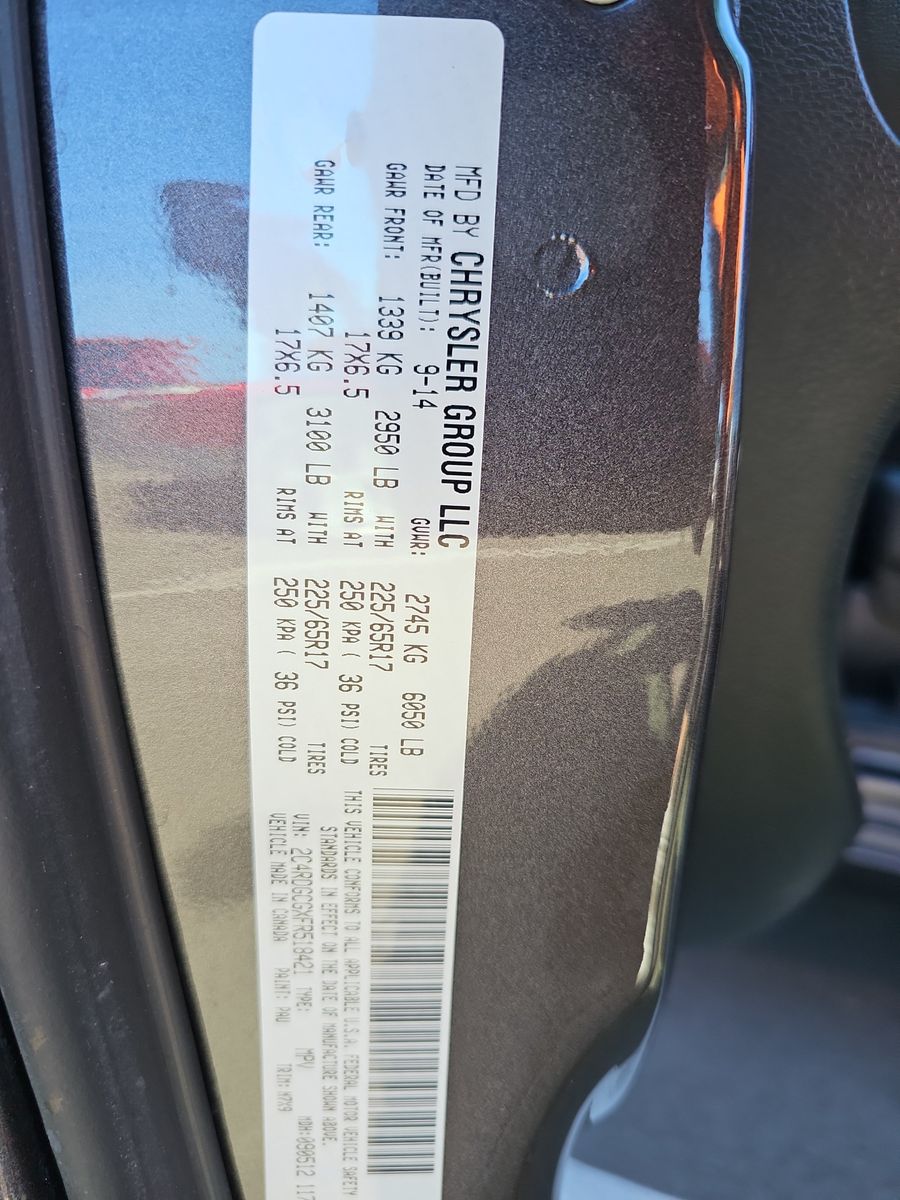 2015 Dodge Grand Caravan SXT FWD