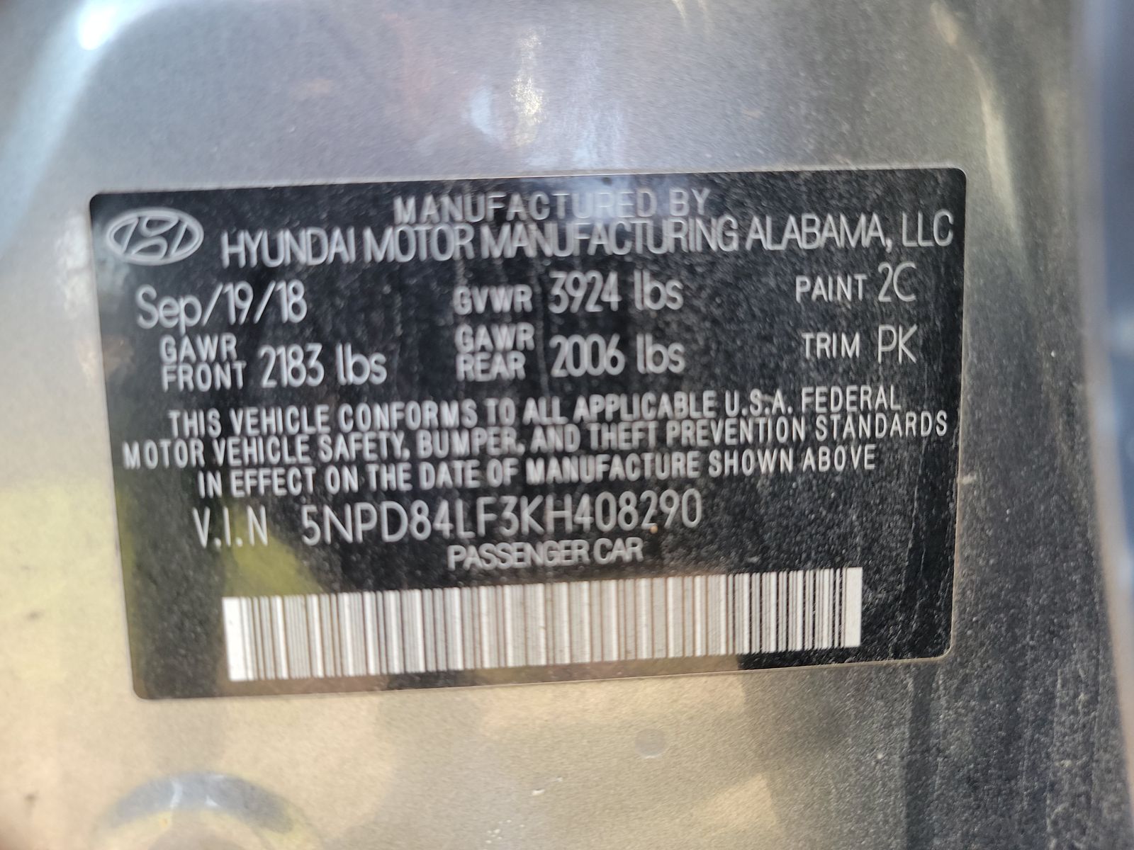 2019 Hyundai Elantra SEL FWD