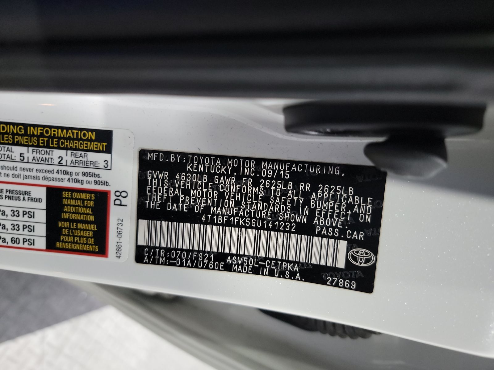 2016 Toyota Camry SE Special Edition FWD