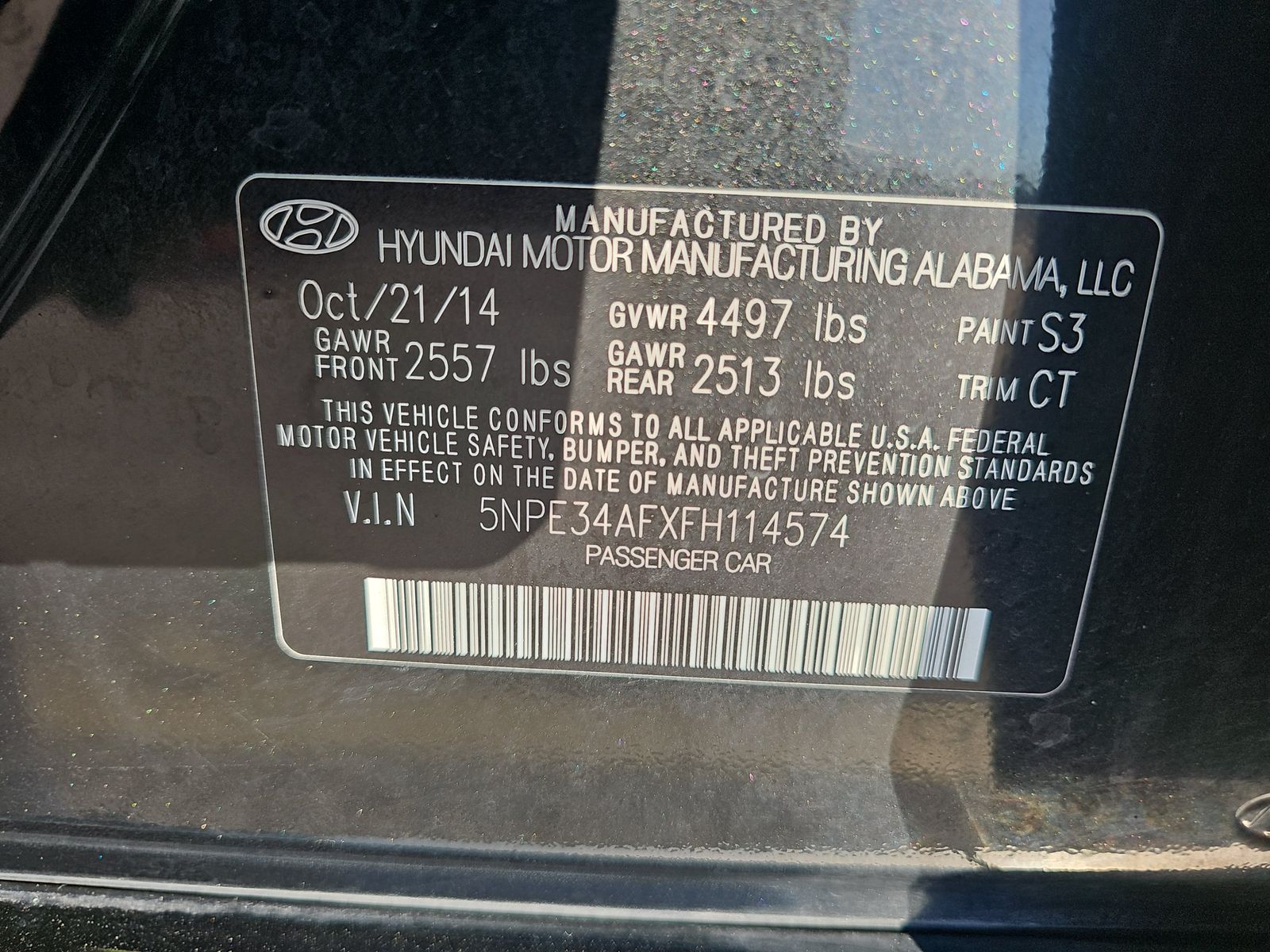 2015 Hyundai Sonata 2.4L LTD FWD