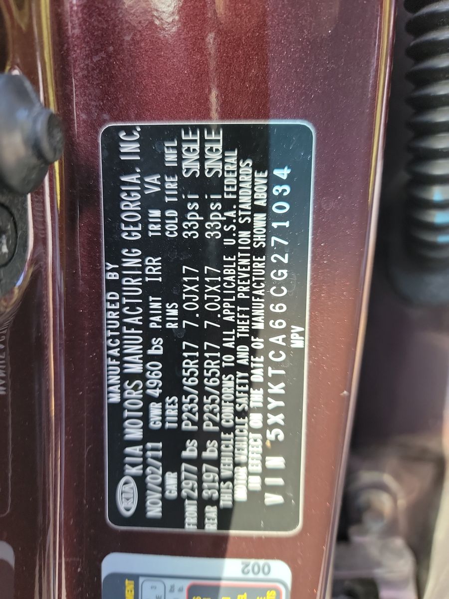 2012 Kia Sorento LX AWD