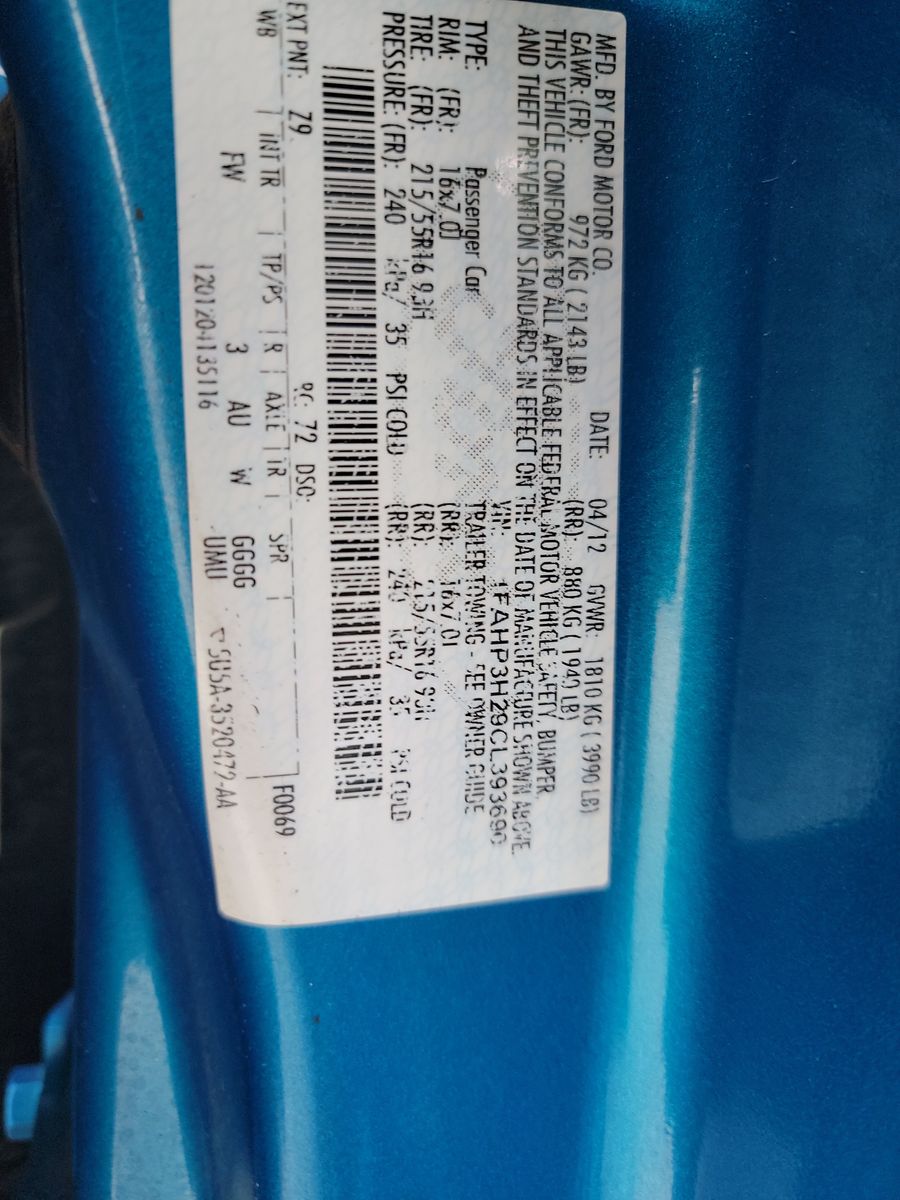 2012 Ford Focus SEL FWD