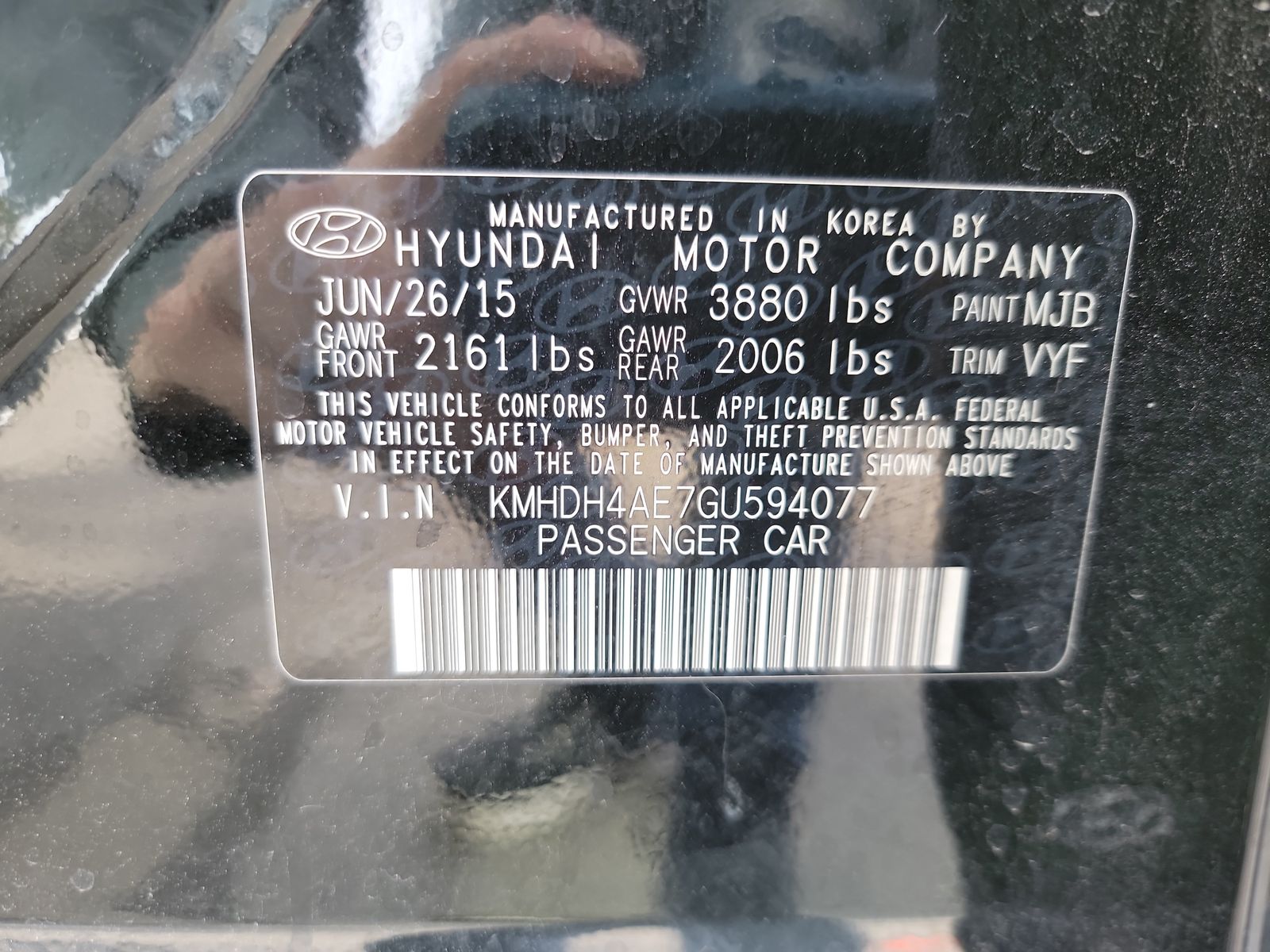 2016 Hyundai Elantra LIMITED FWD