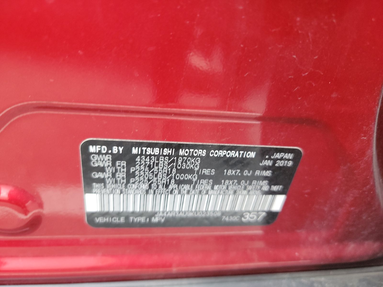 2019 Mitsubishi Outlander Sport SP AWD