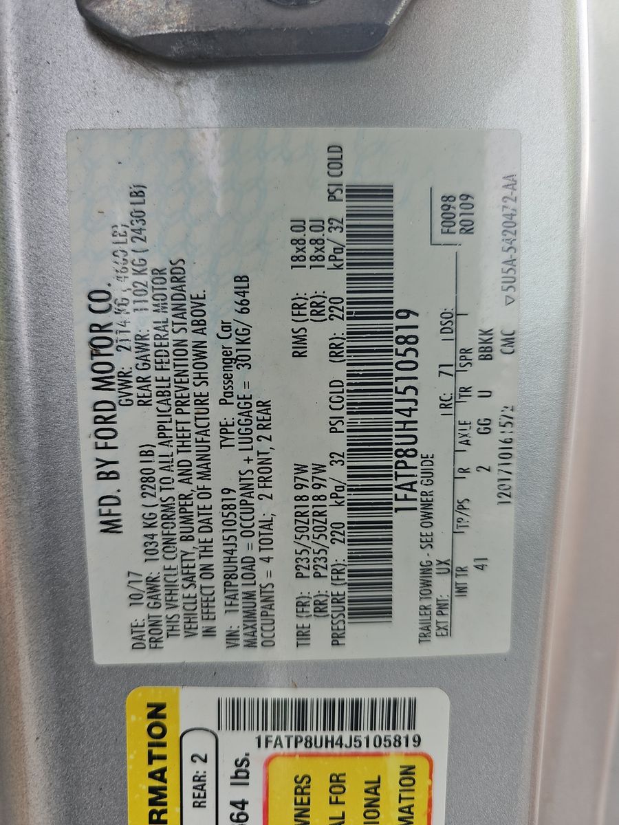 2018 Ford Mustang EcoBoost Premium RWD