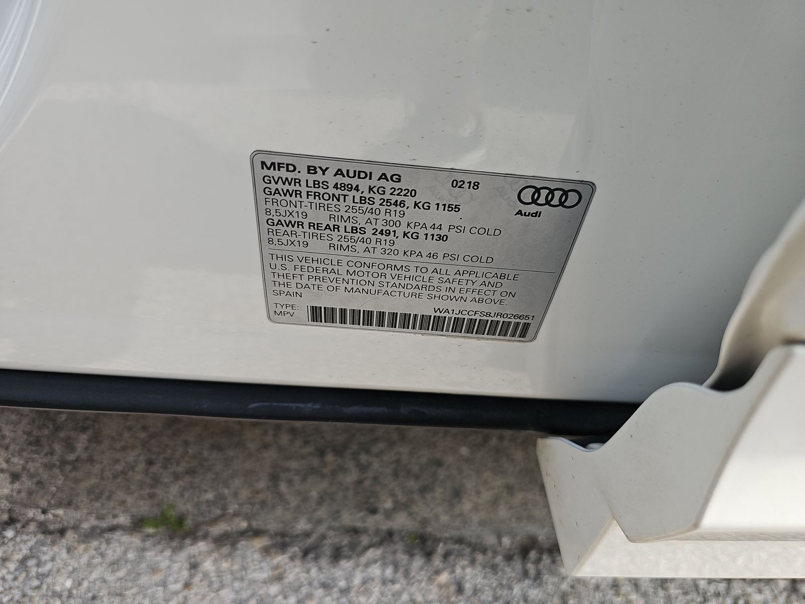 2018 Audi Q3 SPT PREM  AWD