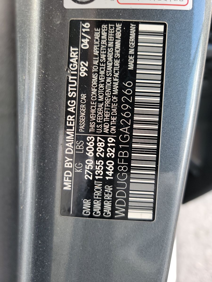 2016 Mercedes-Benz S-Class S550 AWD