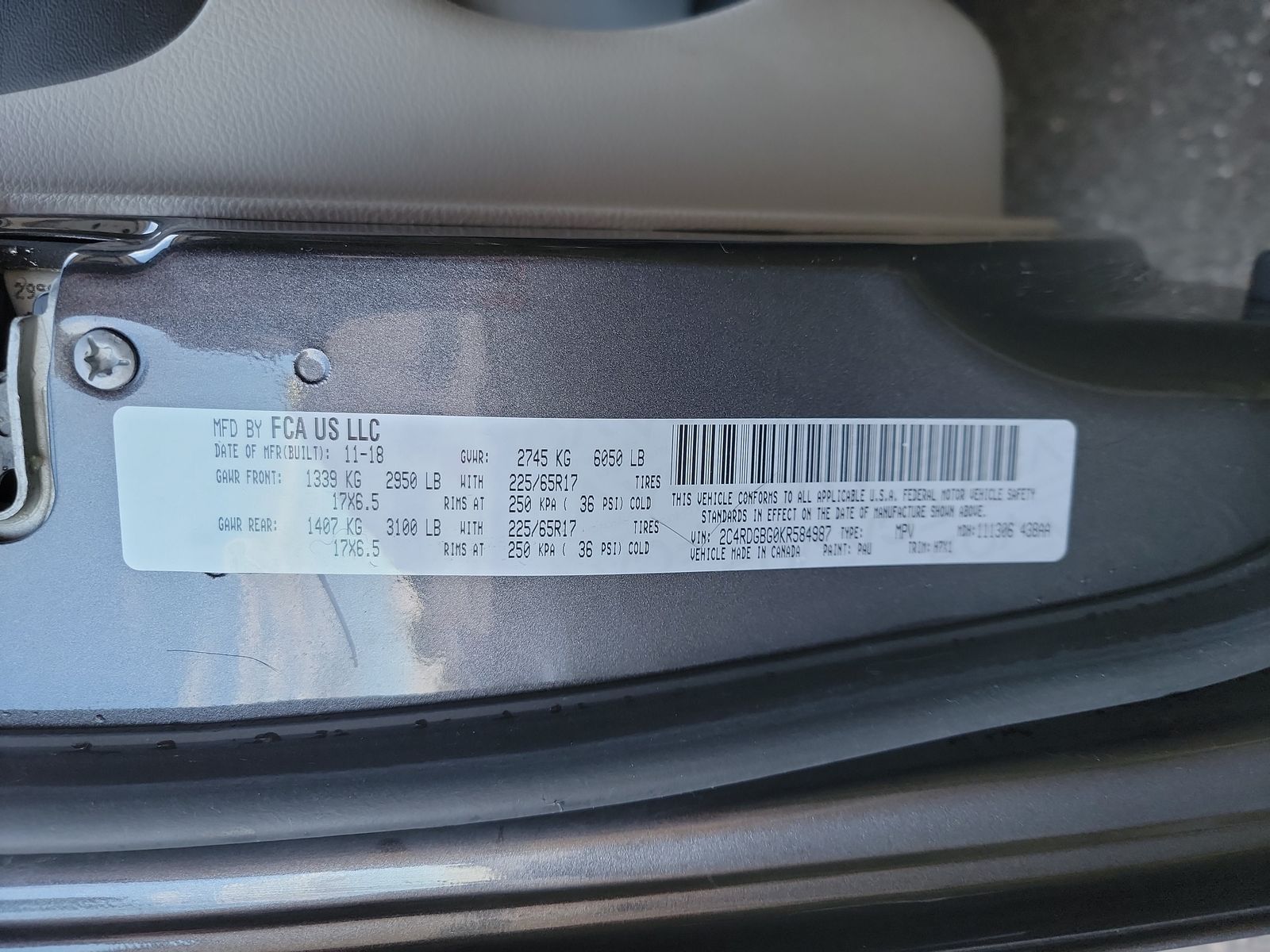2019 Dodge Grand Caravan SE FWD
