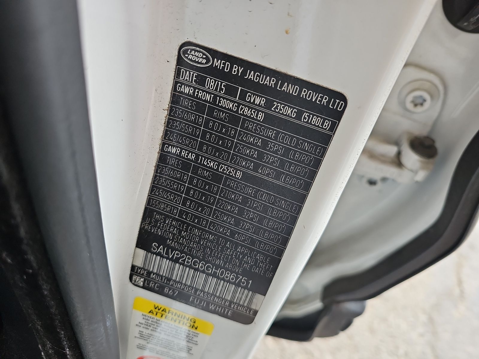 2016 Land Rover Range Rover Evoque SE Premium AWD