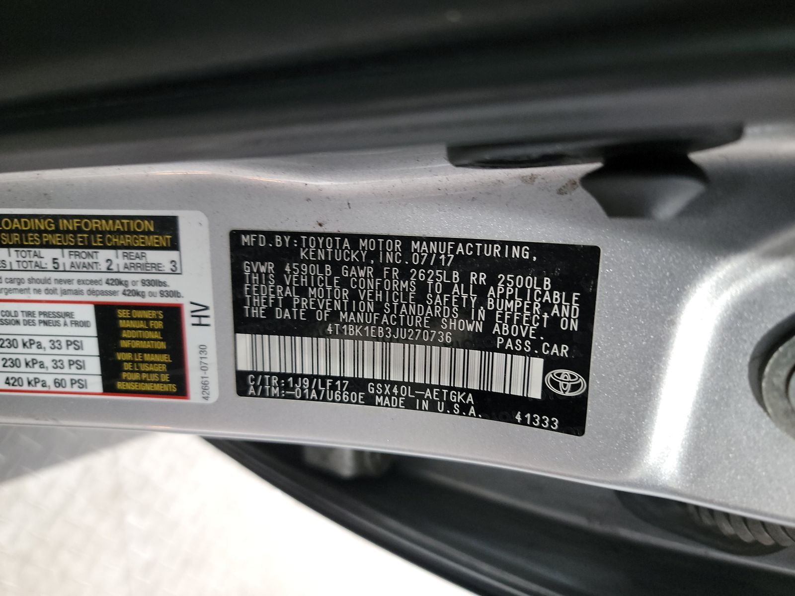 2018 Toyota Avalon XLE Premium FWD