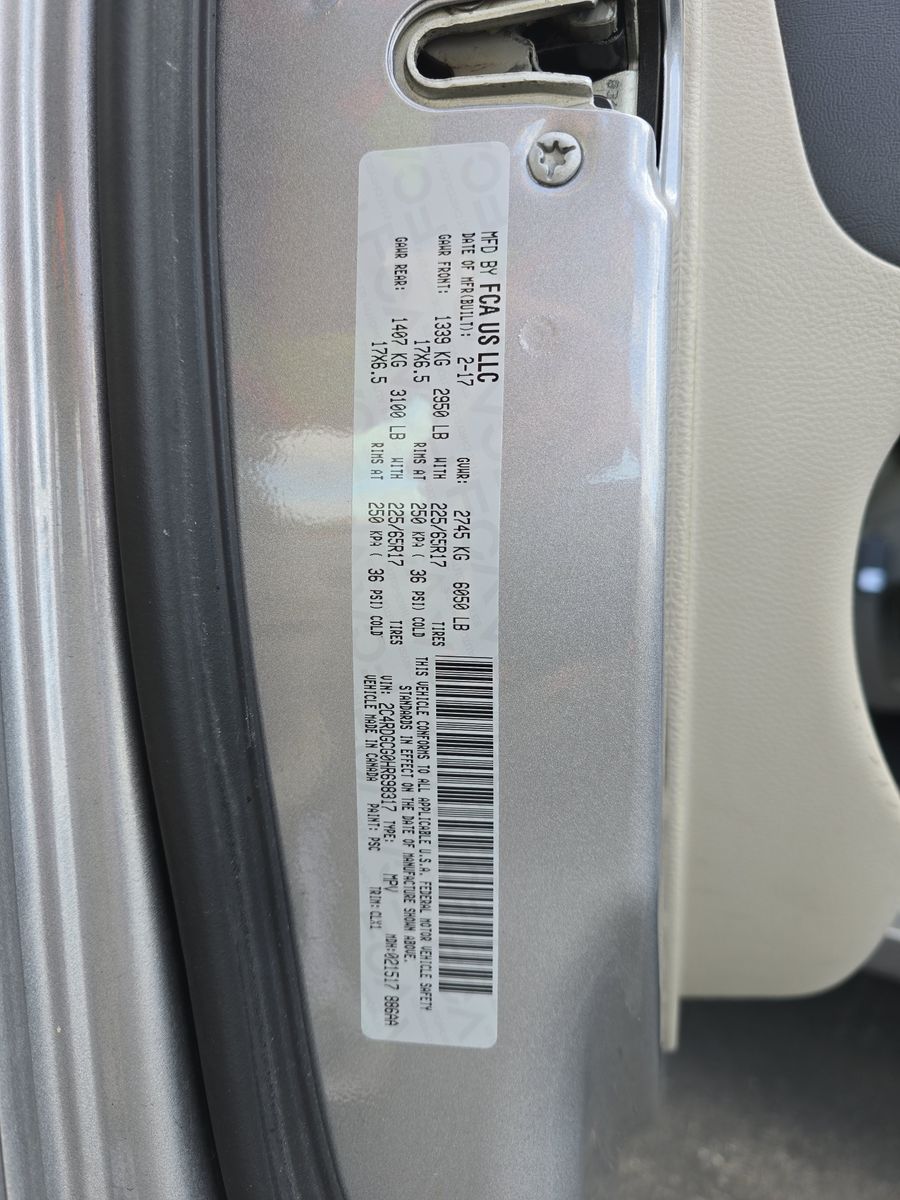 2017 Dodge Grand Caravan SXT FWD