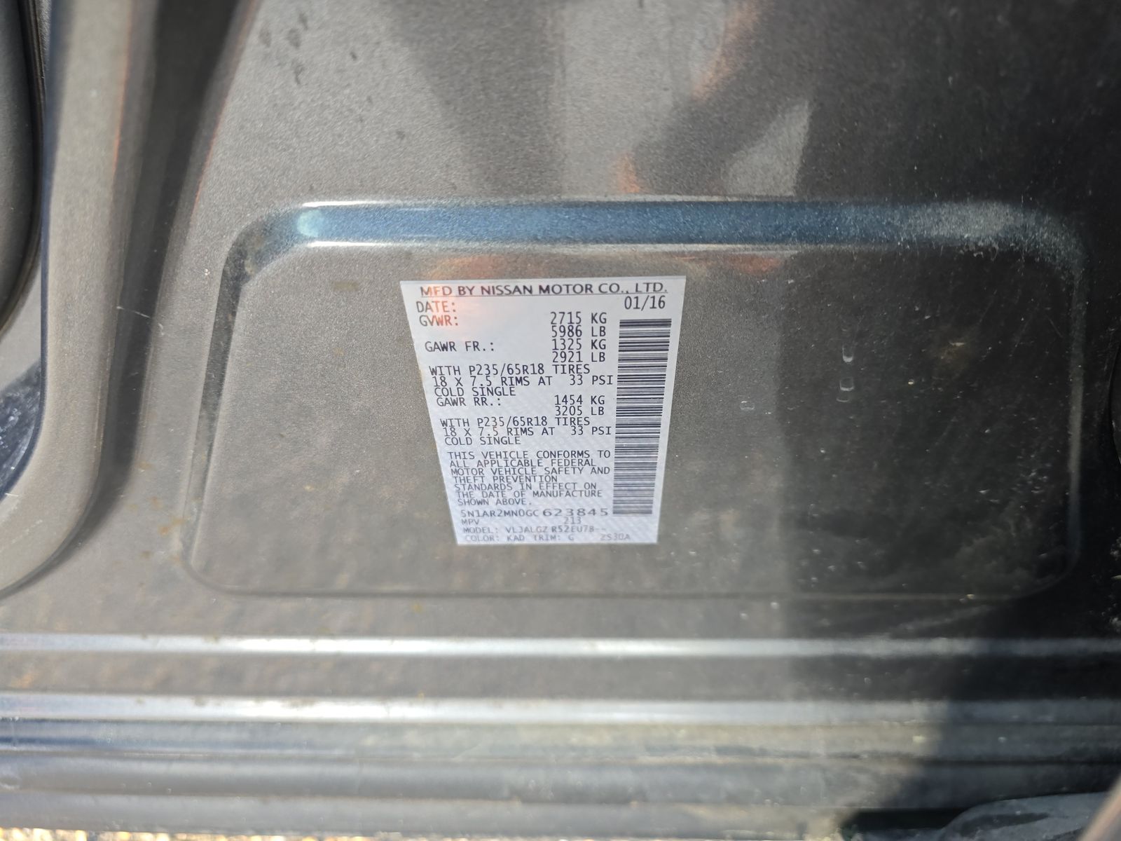 2016 Nissan Pathfinder SL FWD