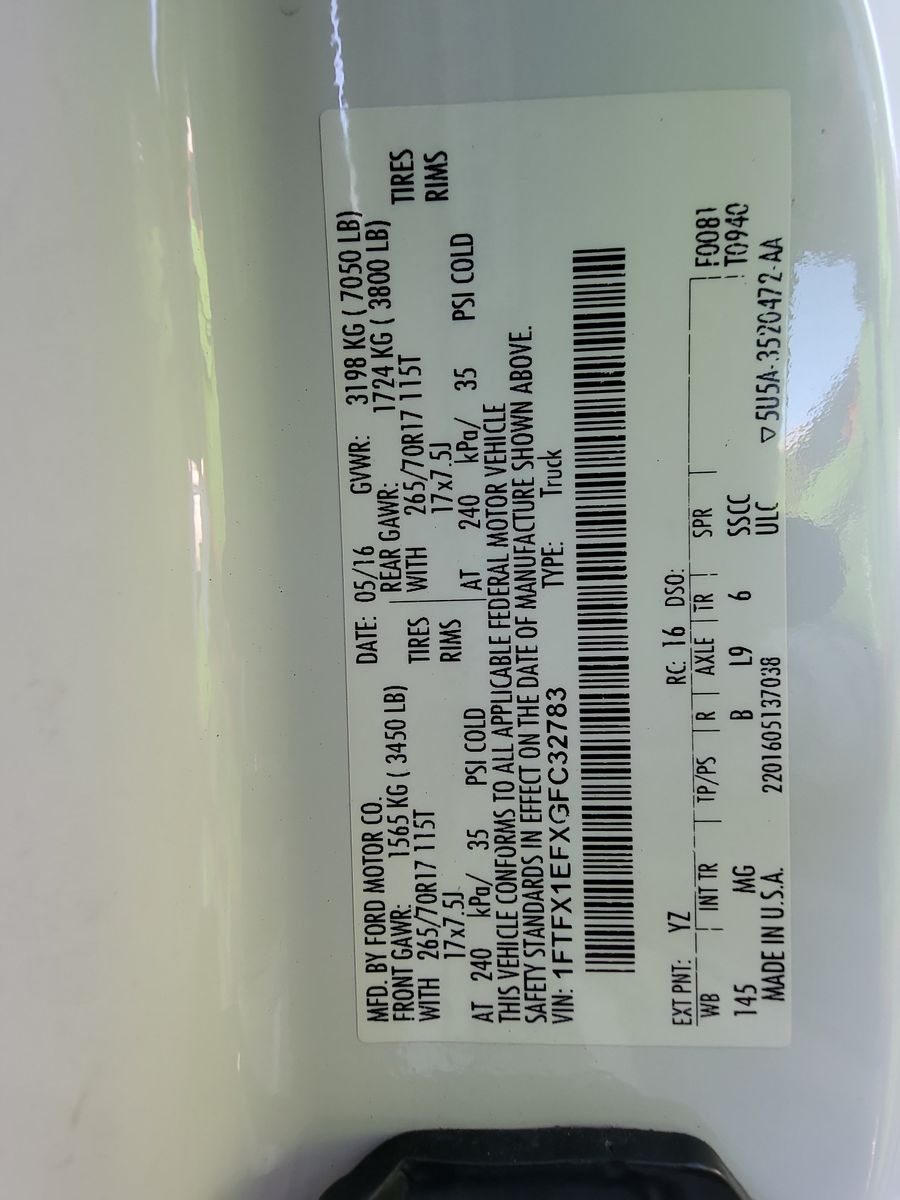 2016 Ford F-150 XLT AWD