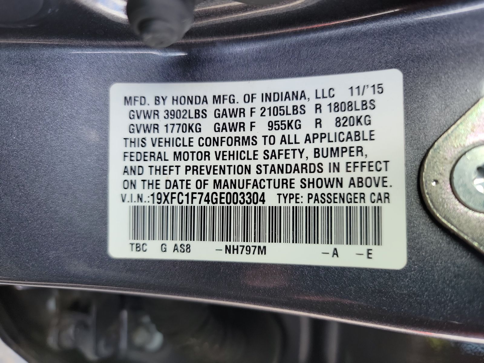 2016 Honda Civic EX-L FWD