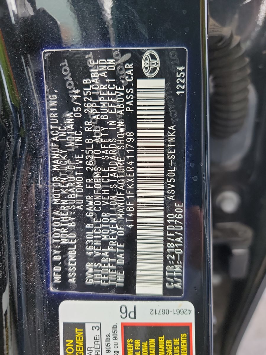 2014 Toyota Camry LE FWD