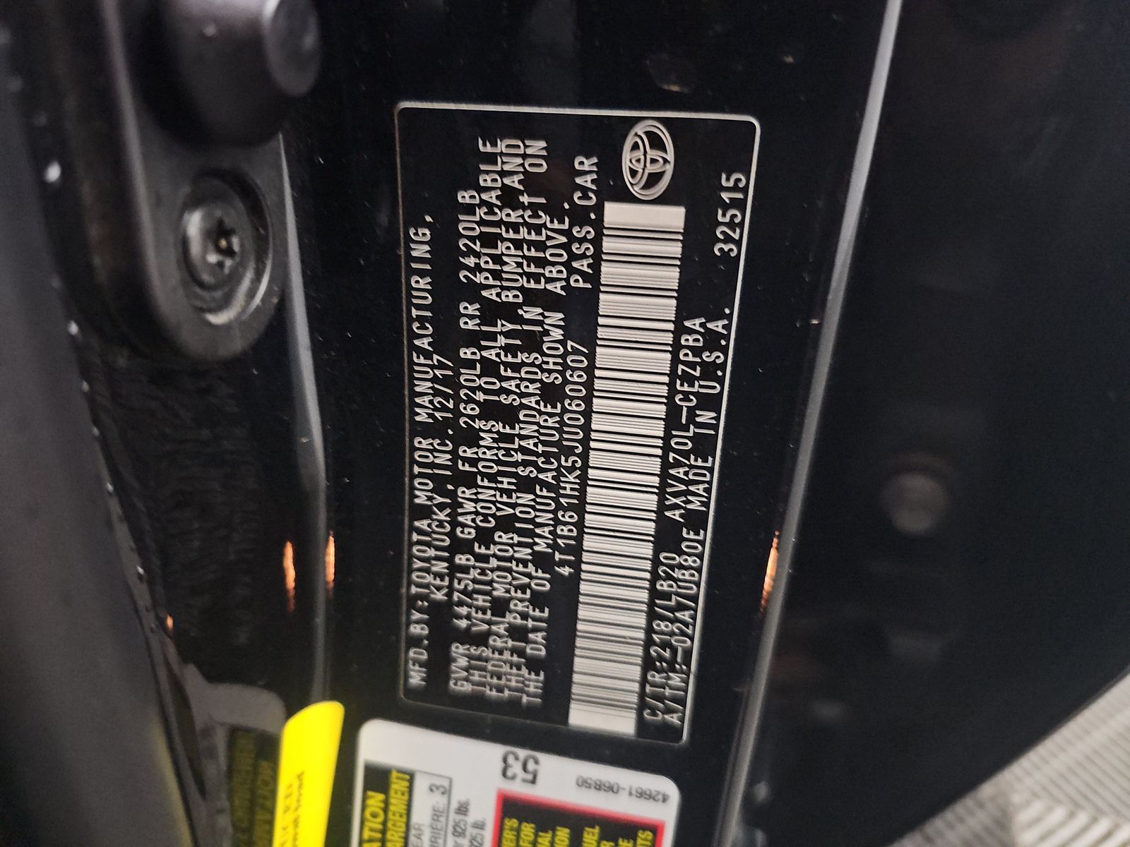 2018 Toyota Camry XSE FWD
