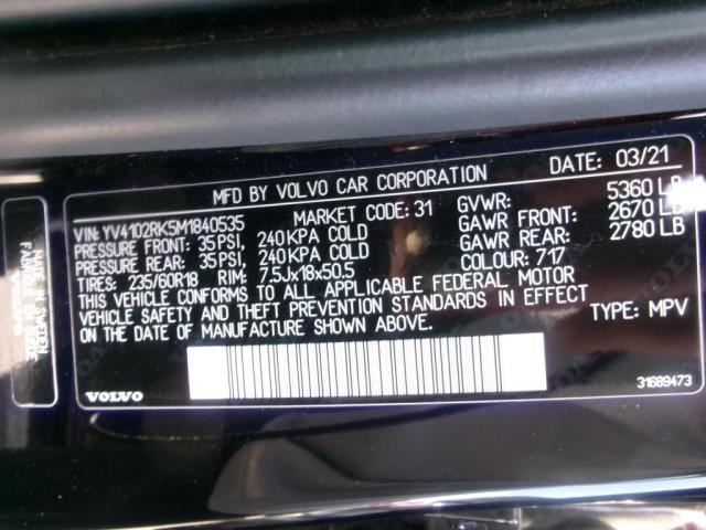 2021 Volvo XC60 T5 Momentum AWD