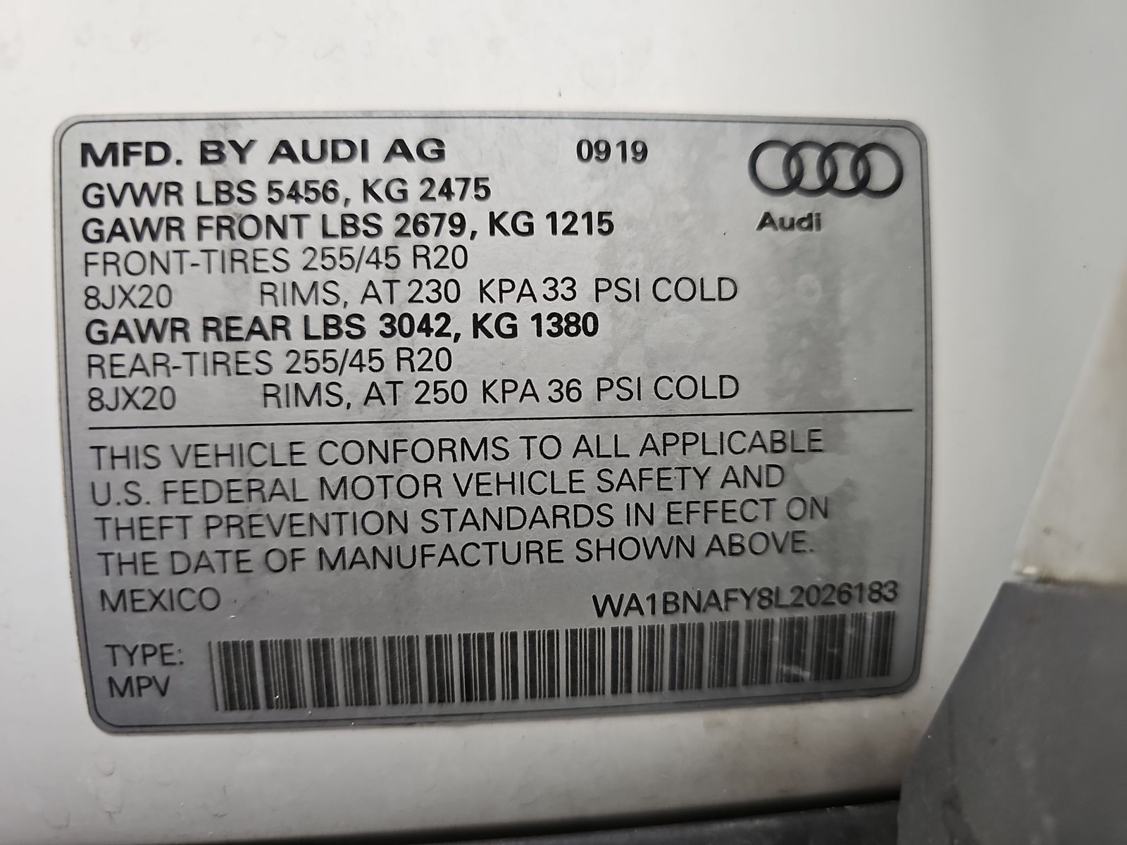 2020 Audi Q5 Premium Plus AWD