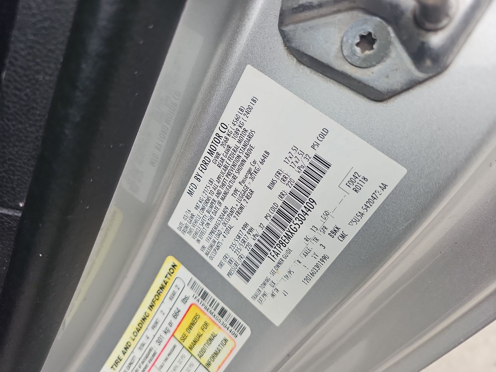 2016 Ford Mustang V6 RWD