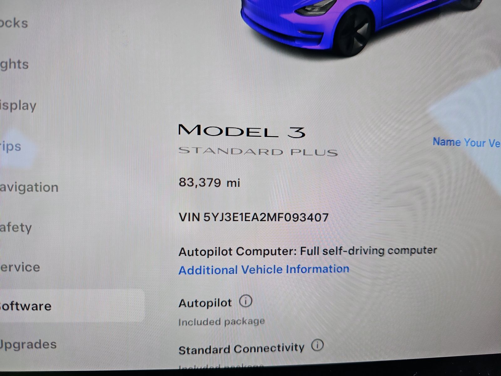 2021 Tesla Model 3 Standard Range Plus RWD