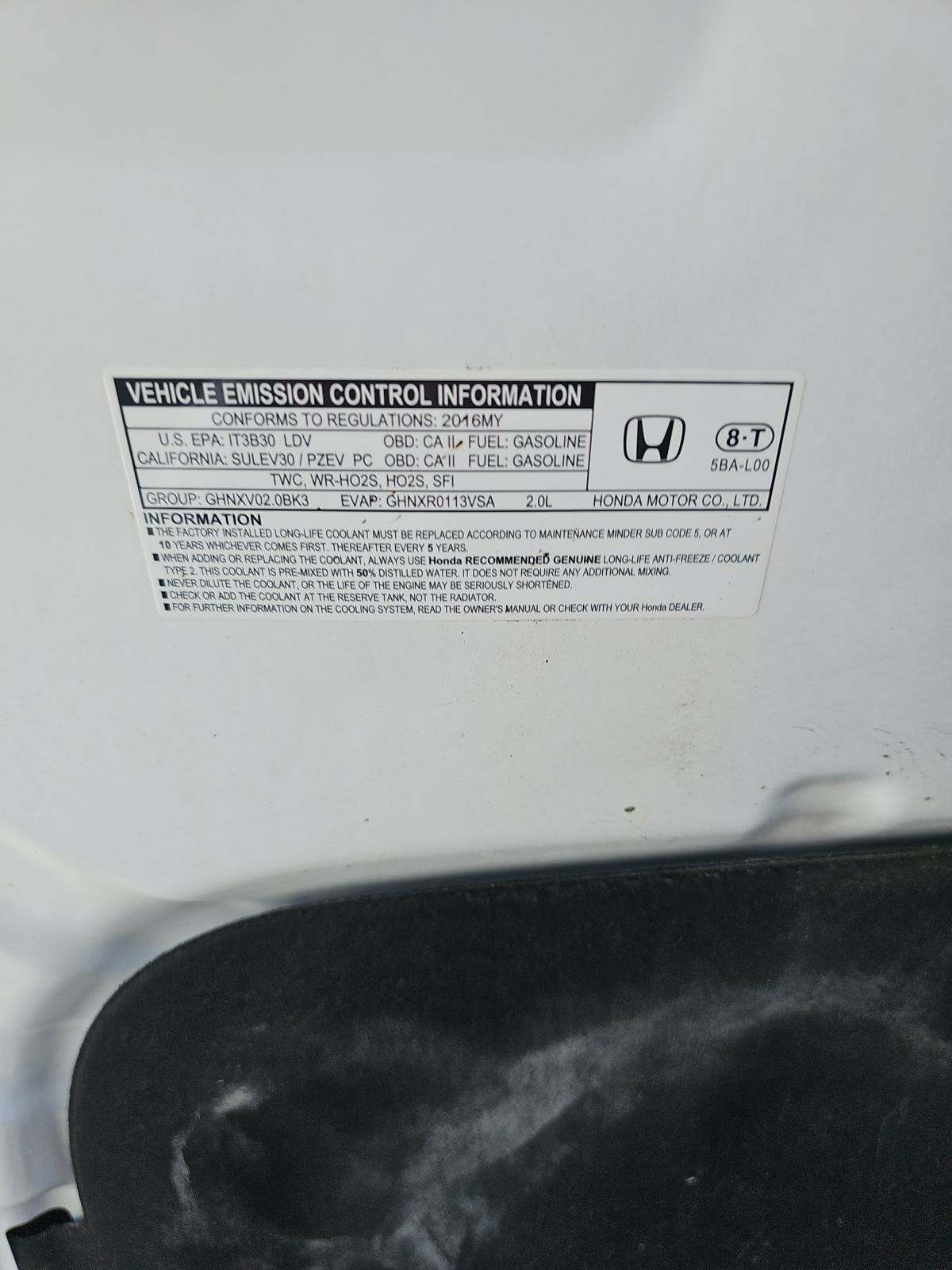 2016 Honda Civic EX FWD
